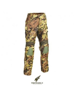DEFCON 5 GLADIO TACTICAL PANTS WITH PLASTIC KNEE PADS ITALIAN-CAMO COLOR [D5-3227 VI]