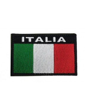 ITALIENISCHER FLAGGENPATCH MIT VELCRO GESTICKT  [D5-BIR02]