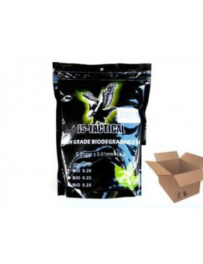 TIROS BIODEGRADABLES JS-TACTICAL 0,25gr 5000pcs-CAJA DE 20uds [JS-BIO 0.25CAR]