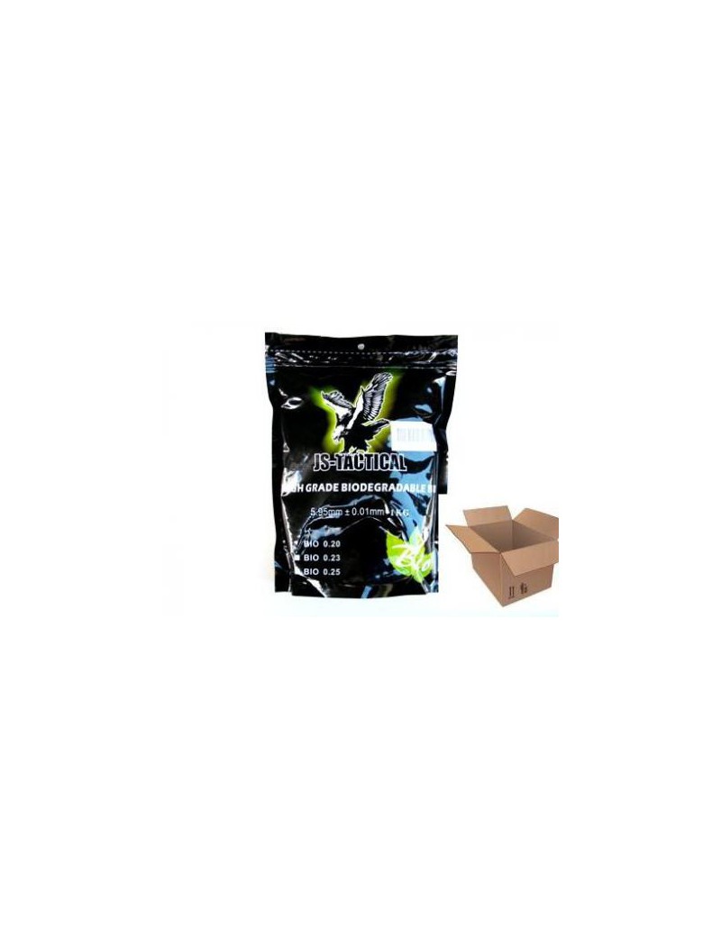 PALLINI BIODEGRADABILI JS-TACTICAL DA 0,25gr 5000pz-CARTONE DA 20pz [JS-BIO0.25CAR]