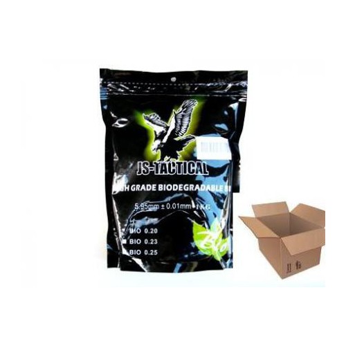 PALLINI BIODEGRADABILI JS-TACTICAL DA 0,25gr 5000pz-CARTONE DA 20pz [JS-BIO0.25CAR]