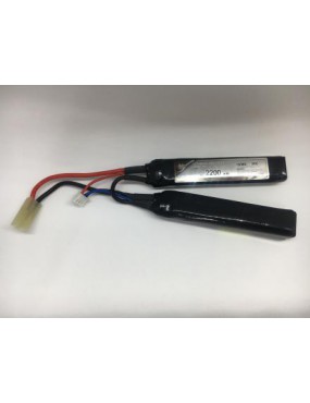 LIPO BATTERIE 7,4 Vx 2200 mAh 20C DOPPELKRAN [AB2S2PP22N20]