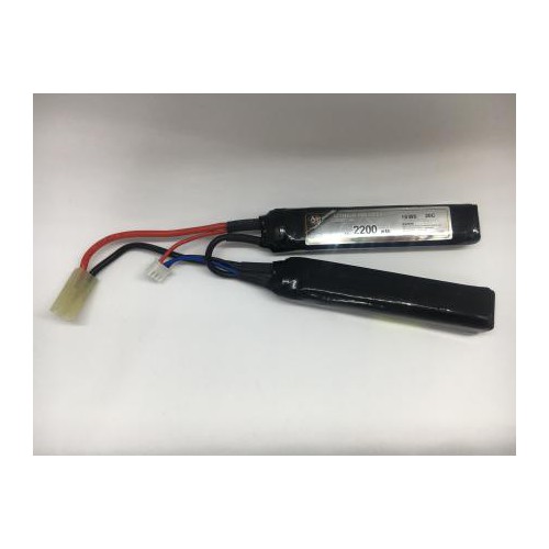 BATTERIA LIPO 7.4 v x 2200 mAh 20C DOPPIA CRANE [AB2S2PP22N20]
