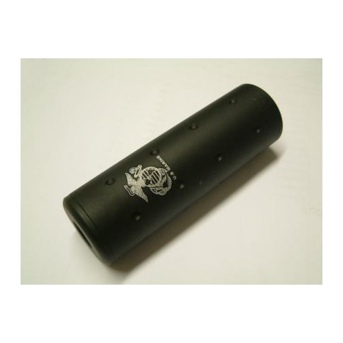 SILENZIATORE NERO U.S MARINE SHORTY FULL METAL DOPPIO FILETTO [SIL02]