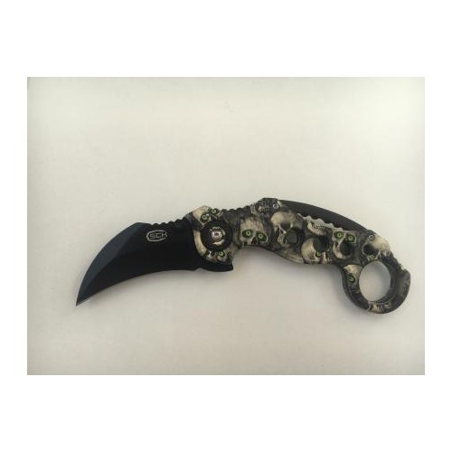 STAHLKLAUBENMESSER SCHÄDELKARAMBIT FÜLLBARES MESSER (CW-X10) STAHLKLAUBENMESSER SCHÄDELKARAMBIT FÜLLBARES MESSER (CW-X10)