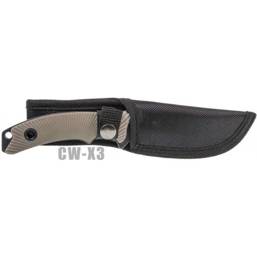 SCK X3 FIXED BLADE KNIFE WITH TAN HANDLE (CW-X3)