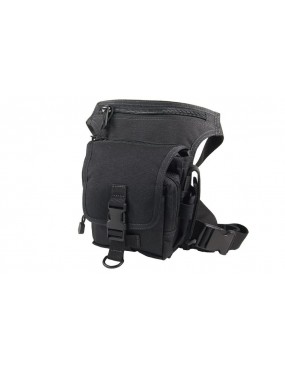 VEGA HOLSTER BLACK MULTI-POCKET THIGH BAG IN CORDURA [2B32N]