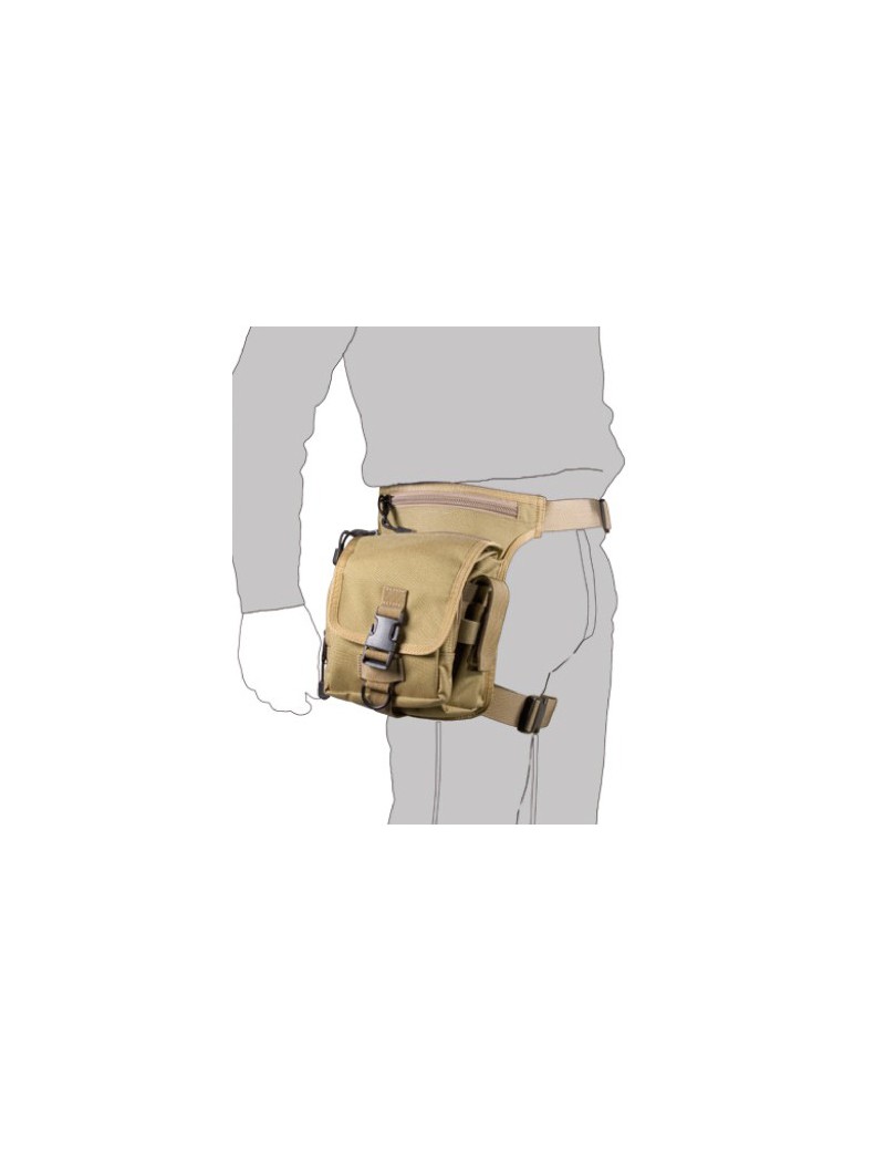 BORSA-COSCIALE MULTITASCA NERA VEGA HOLSTER IN CORDURA  [2B32N]