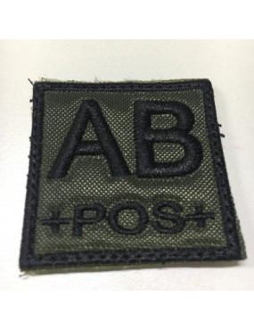 '' AB POSITIVE '' GREEN BLOOD GROUP PATCH DEFCON 5 [D5-TVGS-POS OD AB]