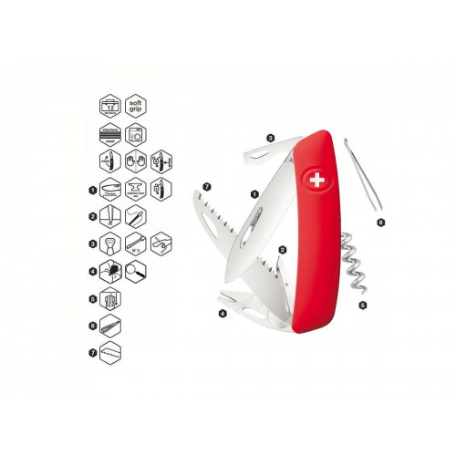 COLTELLO SWIZA TT05 TICK TOOL ROSSO [C410 901000]