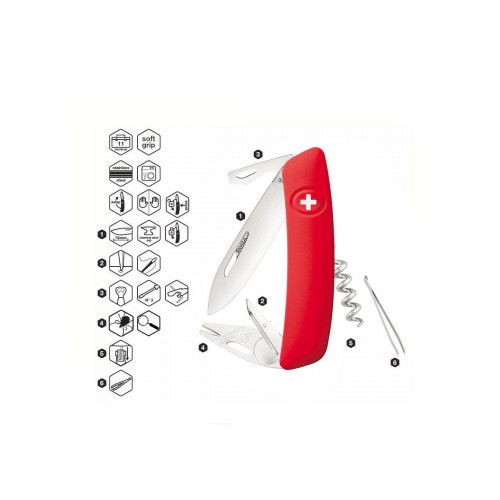 SWIZA COLTELLO TT03 TICK TOOL ROSSO [C410701000]