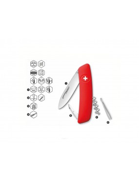 COUTEAU ROUGE SWIZA D01 [C410 101000] 2