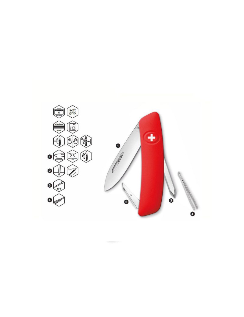 SWIZA COLTELLO D02 ROSSO [C410201000]