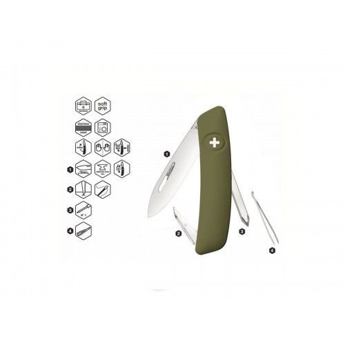 SWIZA COLTELLO D02 VERDE OLIVA [C410201050]