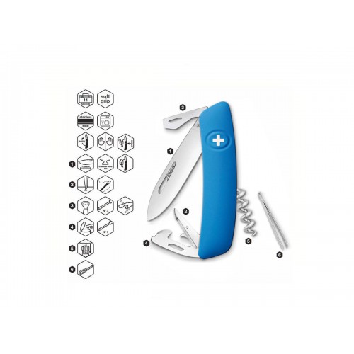 COLTELLO SWIZA D03 BLU  [C410 301030]