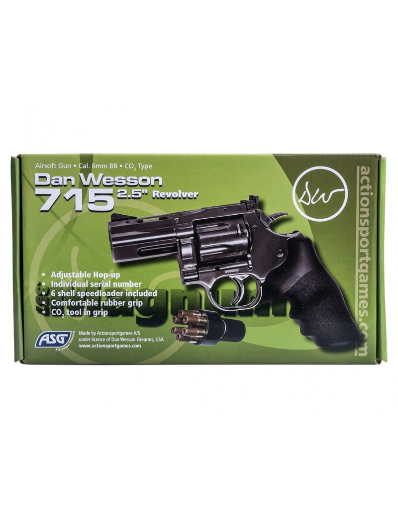 REVOLVER DAN WESSON 715 2,5 '' NOIR ACIER CO2 6MM ASG [18613]