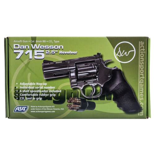 REVOLVER DAN WESSON 715 2,5 '' GRIS ACERO CO2 6MM ASG [18613]