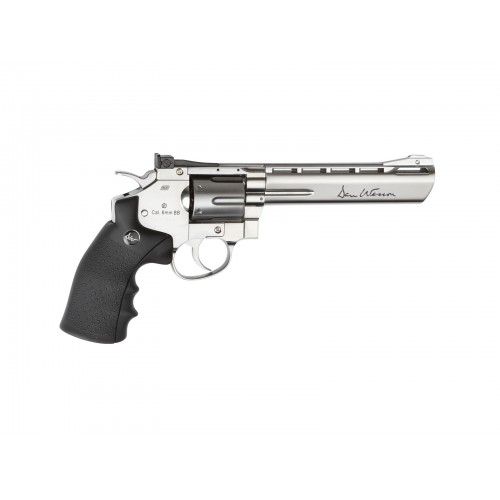 PISTOLA REVOLVER DAN WESSON 6 PULGADAS 6MM PLATA CO2 COMPLETO METAL [ICE11] [17479]