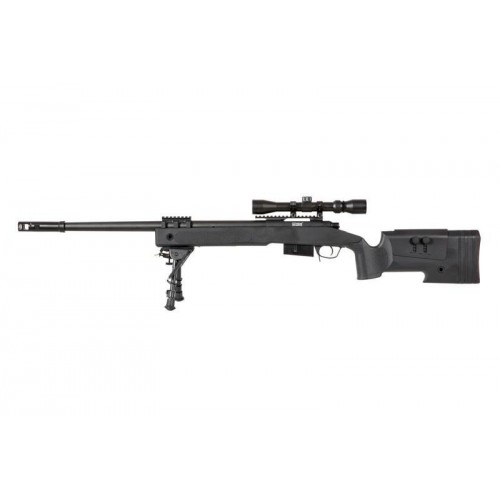 FUSIL CON ÓPTICA Y BÍPODE SNIPER SA-S03 CORE ™ - NEGRO [SPE-03-026059]