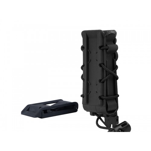 BOLSA CARGADOR BIG FOOT 9MM (POLIMERO - RETENCION ELASTICADA AJUSTABLE - NEGRO) [613501]