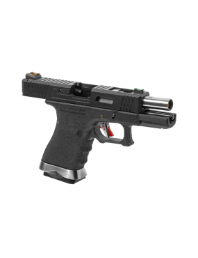 GAS PISTOL WE G19 G-FORCE BLOWBACK T5 6mm BLACK AND SILVER [7734] 2