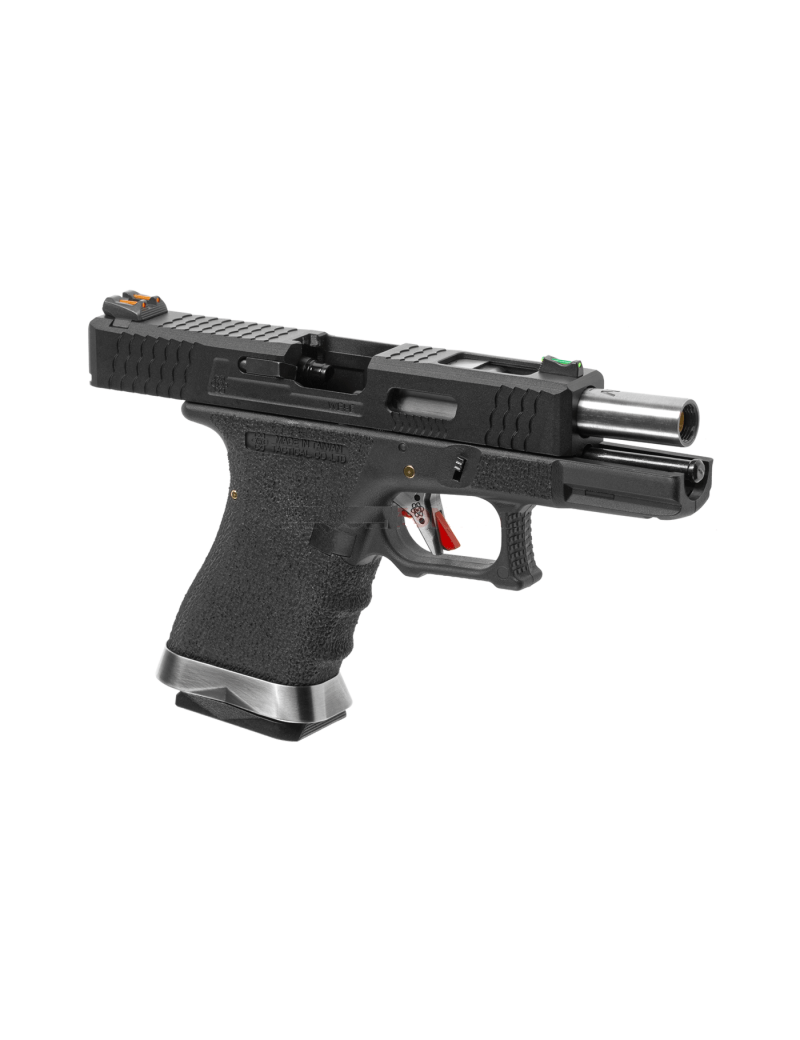 PISTOLET A GAZ WE G19 G-FORCE BLOWBACK T5 6mm NOIR ET ARGENT [22280][7734]