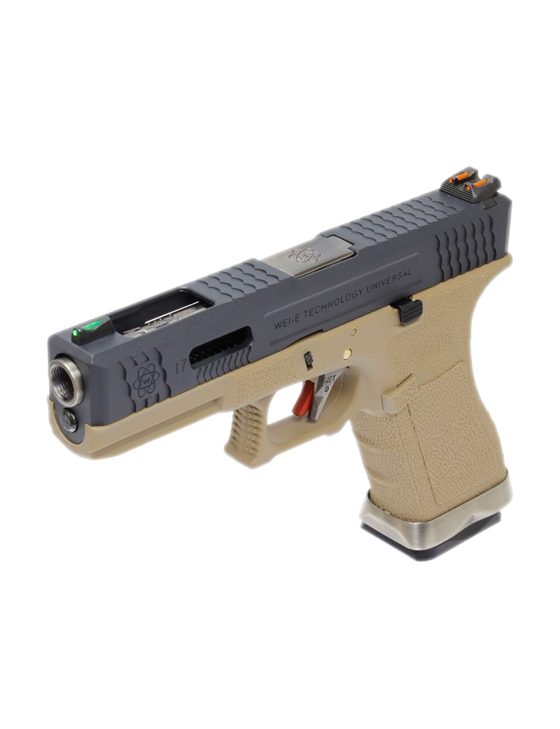GASPISTOLE G17 G-FORCE TAN SLIDE SCHWARZ / SILBER WIR [26029]