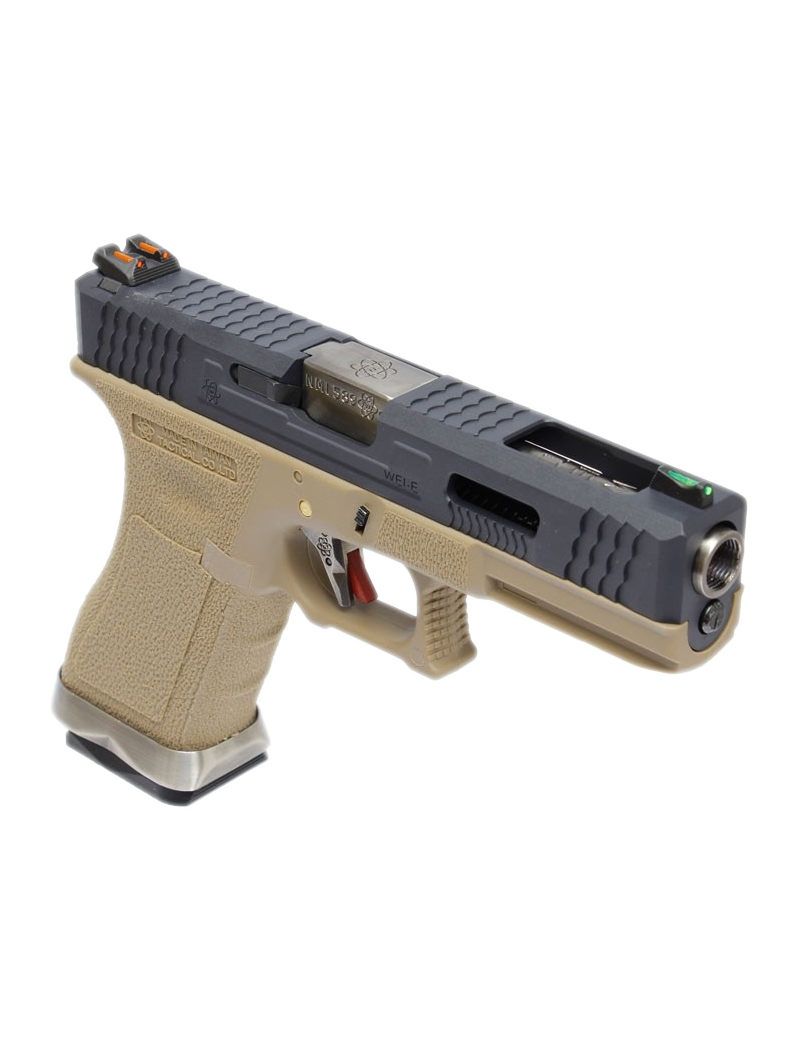 GASPISTOLE G17 G-FORCE TAN SLIDE SCHWARZ / SILBER WIR [26029]