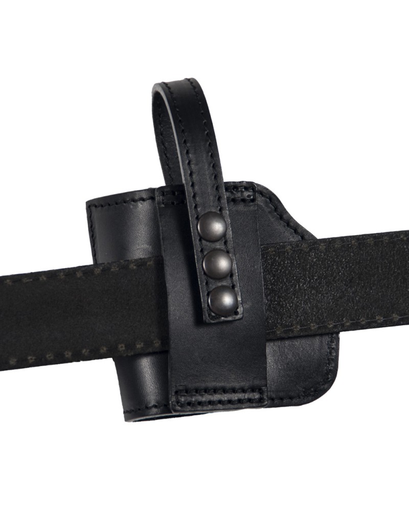 FONDINA IN CUOIO NERO PER GUARDIAN ANGEL [5073-36-10_059_DX]