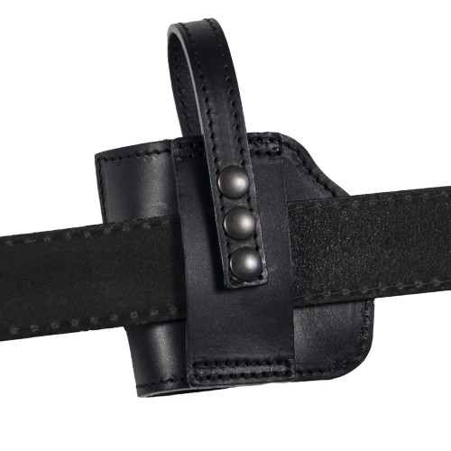 FONDINA IN CUOIO NERO PER GUARDIAN ANGEL [5073-36-10_059_DX]