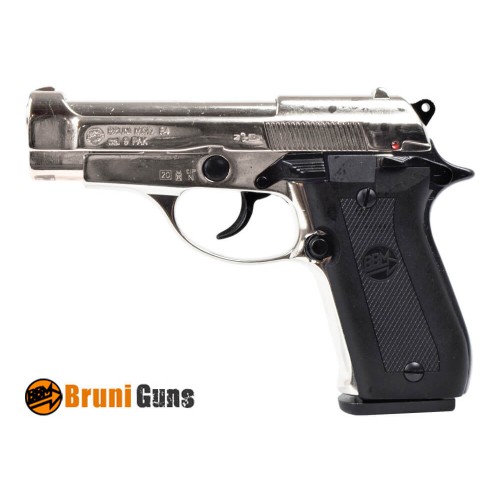 BRUNI BLANK GUN MODEL 84 9 MM NICKEL [BR-2700N]