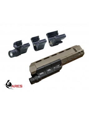 LANTERNA TÁTICA ARES AMOEBA MHS PARA PROTETORES DE MÃO MODULARES PRETO [AR-FL-B] 2