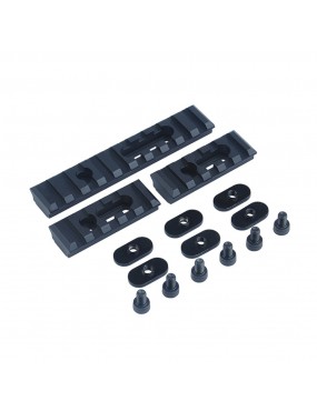 ELEMENT SET DE TRINEOS DE 20MM, PARA GUARDAMANOS ESTILO MOE NEGRO [EL-EX225]