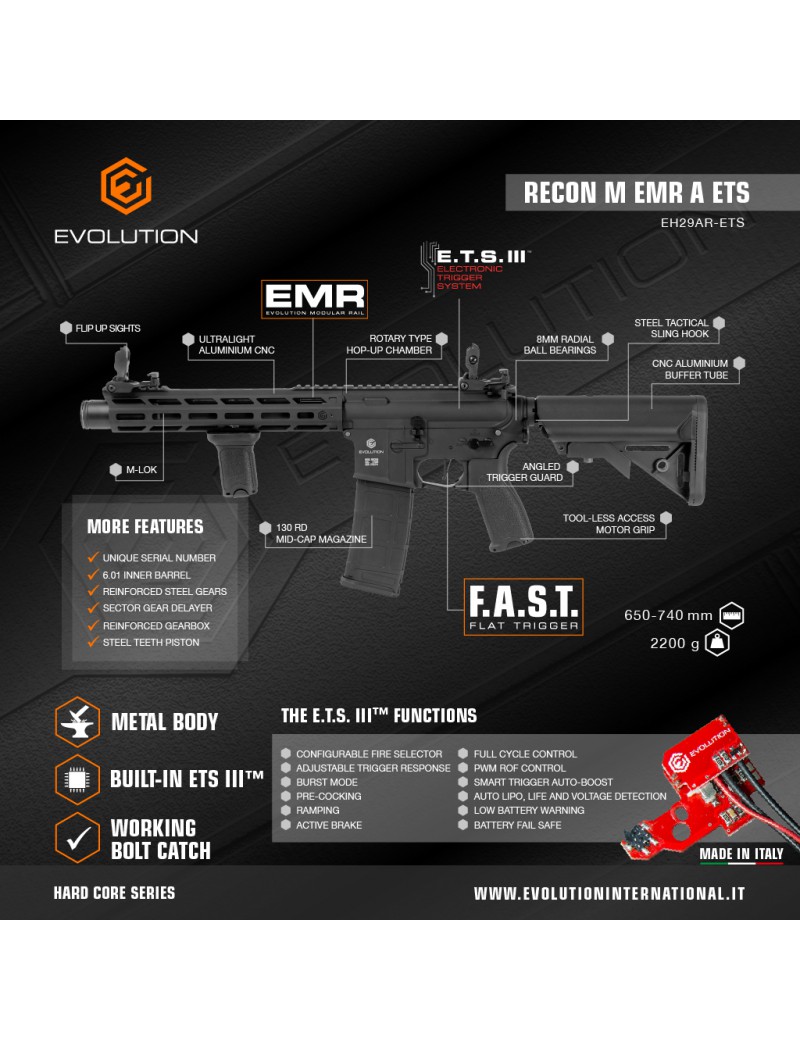 EVOLUTION M4 RECON M EMR A ETS III FULL METAL [EH29AR-ETS]