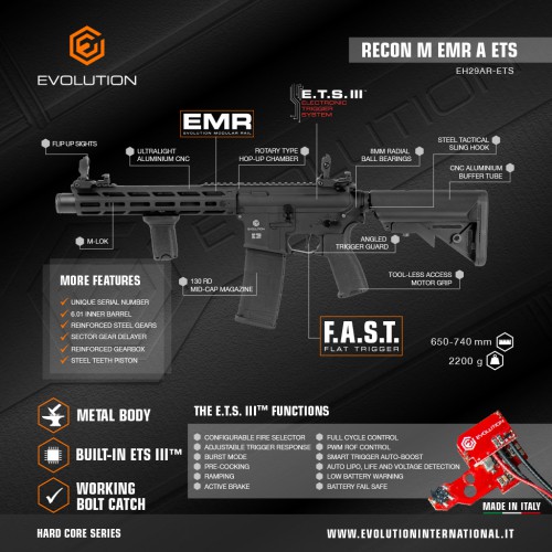 EVOLUTION M4 RECON M EMR A ETS III FULL METAL [EH29AR-ETS]