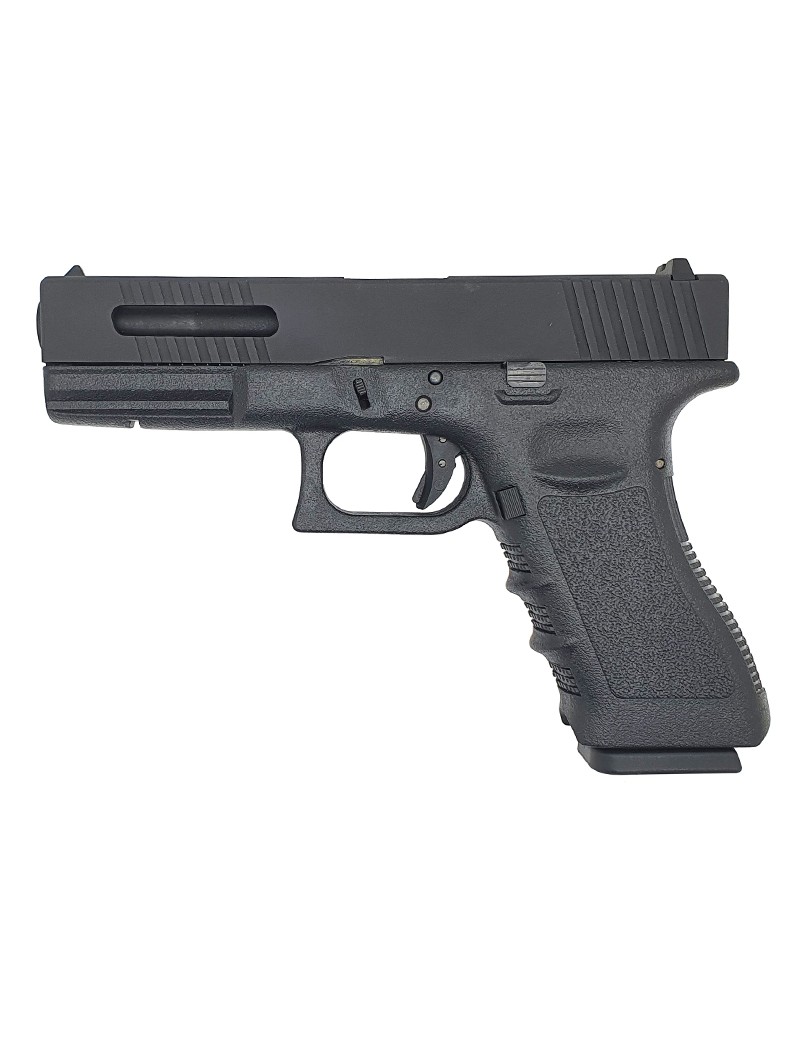 PISTOLA HWASAN G17 SERIES GAS SCARRELLANTE (TOP METAL SLIDE - BLACK) [110948]