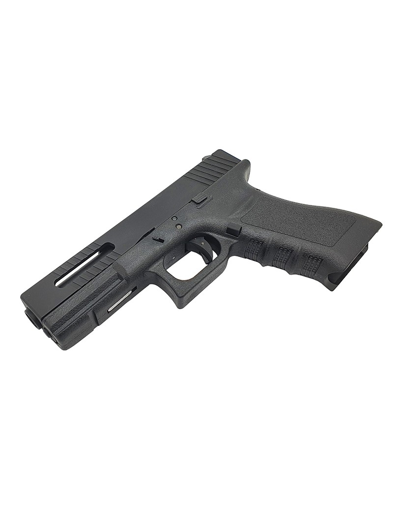 HWASAN G17 SERIES GAS BLOWBACK PISTOLE (OBERER METALLSCHLITTEN - SCHWARZ) [110948]