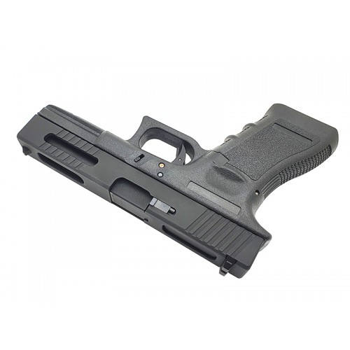 HWASAN G17 SERIES GAS BLOWBACK PISTOL (TOP METAL SLIDE - BLACK) [110948]
