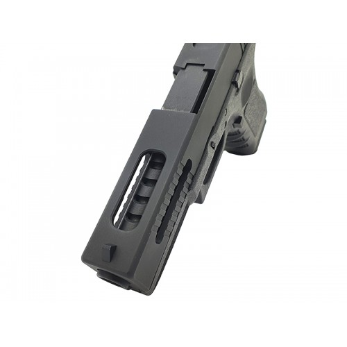 PISTOLA HWASAN G17 SERIES GAS SCARRELLANTE (TOP METAL SLIDE - BLACK) [110948]