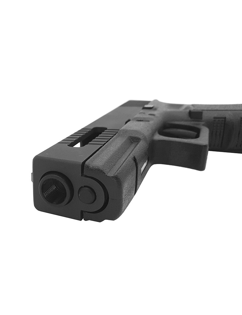 PISTOLET À GAZ SÉRIE HWASAN G17 (GLISSIÈRE SUPÉRIEURE EN MÉTAL - NOIR) [110948]