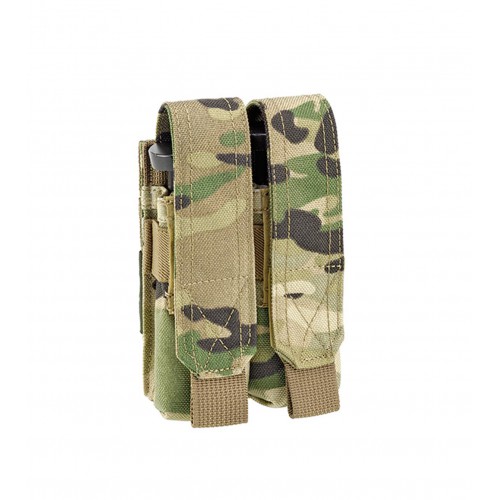 BOLSO DUPLO PARA CARREGADOR DE PISTOLA COR MULTI-CAMO [D5-PM02 MC]