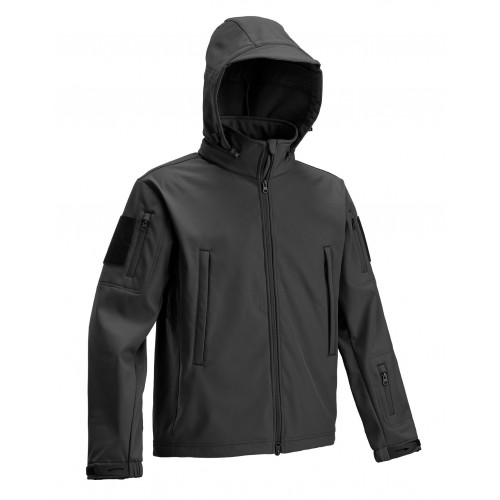 DEFCON 5 GIACCA TATTICA SOFTSHELL NERA [D5-3430 B]