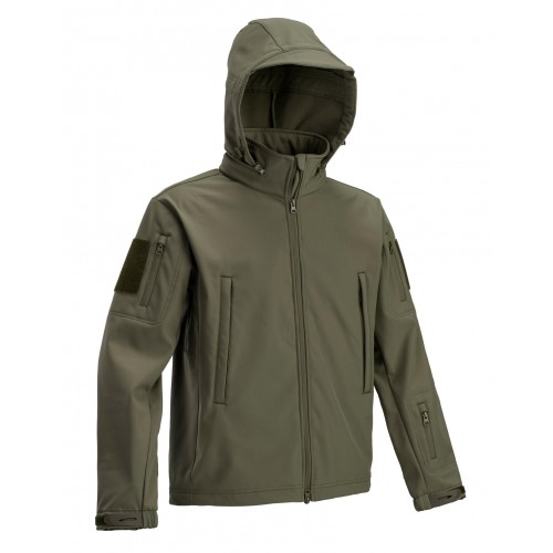 DEFCON 5 GREEN SOFTSHELL TACTICAL JACKET [D5-3430 OD]