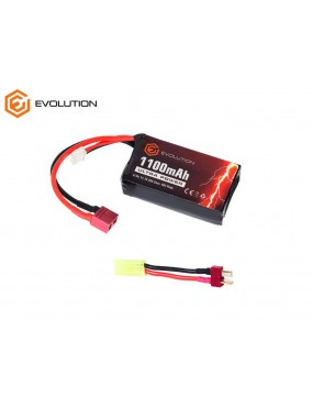 EVOLUTION LI-PO ULTRA POWER 11.1V 1100MAH 20C - 40C PICO CON ENCHUFE T + ADAPTADOR [EA0146B] 2
