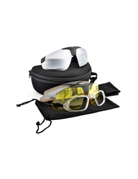 BLACK GLASSES PHANTOM IN POLYCARBONATE WITH NEUTRAL, BLACK, YELLOW LENS [YH12]