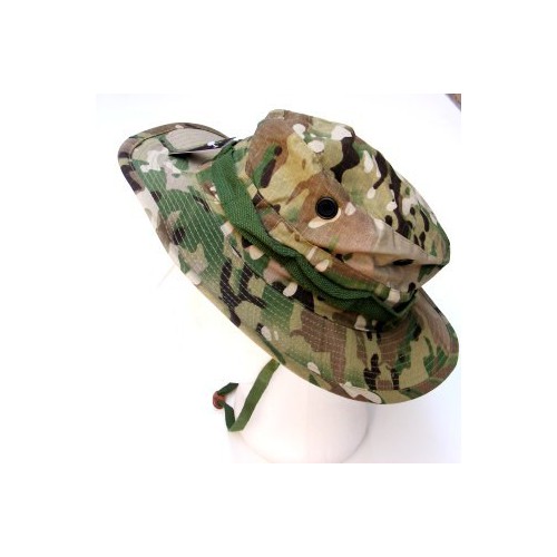 CAPPELLO JUNGLE CON FALDA IN COTONE MULTICAM TG. S  [JM-016S]