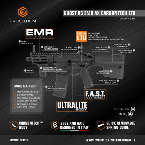 M4 GHOST XS EMR A CARBONTECH ETU EVOLUTION [EC38AR-ETU]