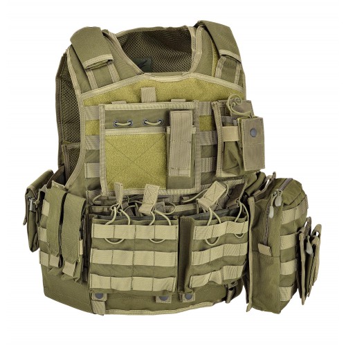 CHALECO TÁCTICO AIRSOFT CARRIER VERDE [D5-BAV06 OD]