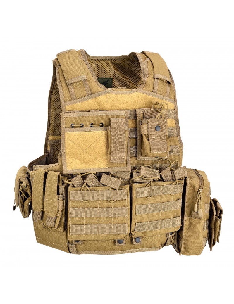 DEFCON 5 GILET TATTICO SOFTAIR  ARMOUR CARRIER TAN  [D5-BAV06 T]