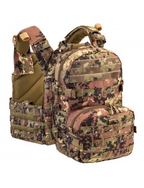 DEFCON 5 PLATE CARRIER TATTICO + 5 + MOCHILA VEGETACION ITALIANO [D5-BAV21VI] 2
